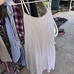 Elegant White Spaghetti Strap Dress